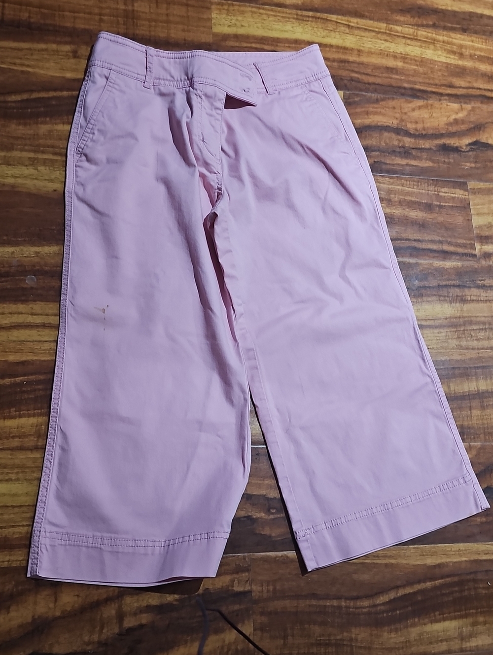 New York & Company Casual Wide Leg Cotton Candy Pink Chino Pants Size 2